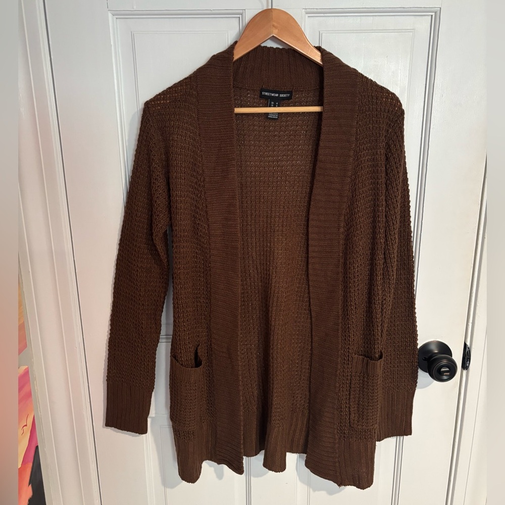 Brown cardigan